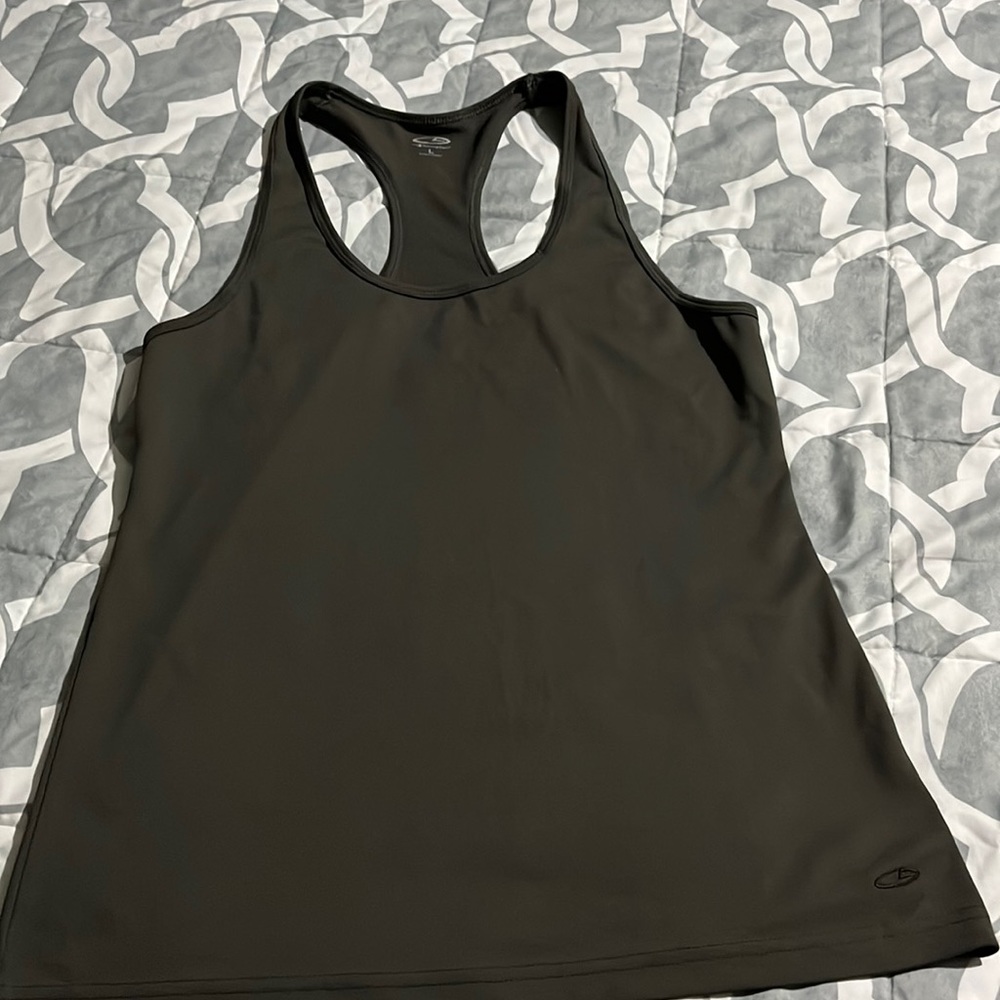 Woman’s.green grey muscle shirt size L from champion price 15.00